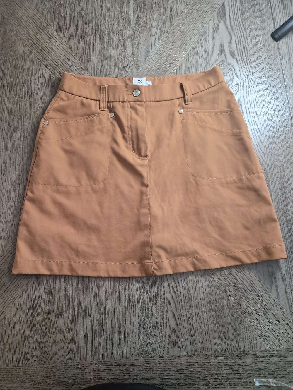 Daily Sports Orange Utility Mini Skirt with Front Pockets